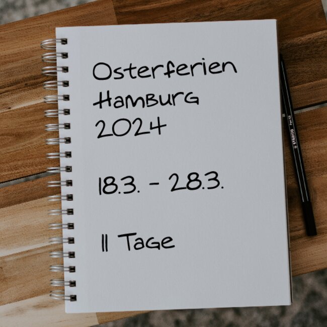 Osterferien Hamburg 2024: 18.03. - 28.03.
