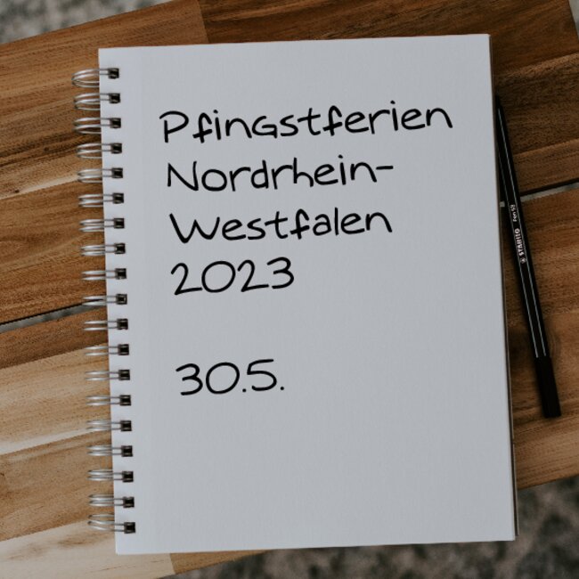 Pfingstferien NRW 2023: 30.05. - 30.05.
