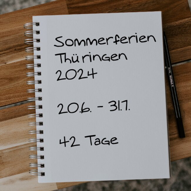 Sommerferien Thüringen 2024: 20.06. - 31.07.