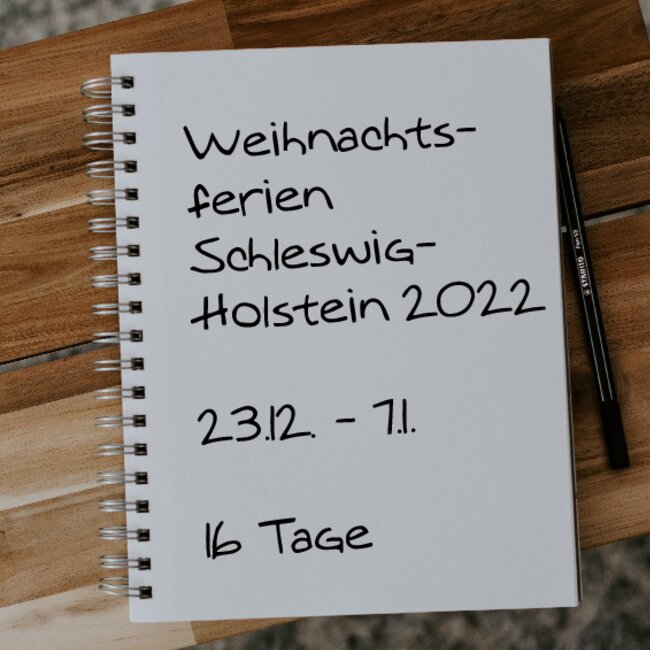 Weihnachtsferien Schleswig-Holstein 2022: 23.12. - 07.01.