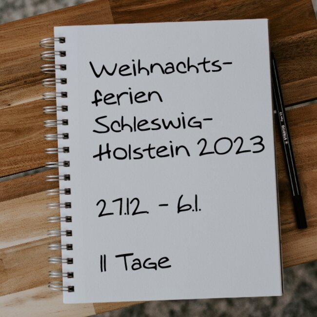 Weihnachtsferien Schleswig-Holstein 2023: 27.12. - 06.01.